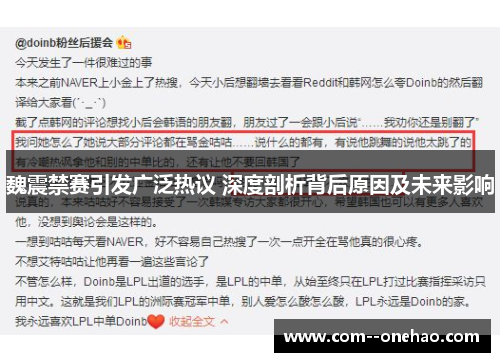 魏震禁赛引发广泛热议 深度剖析背后原因及未来影响